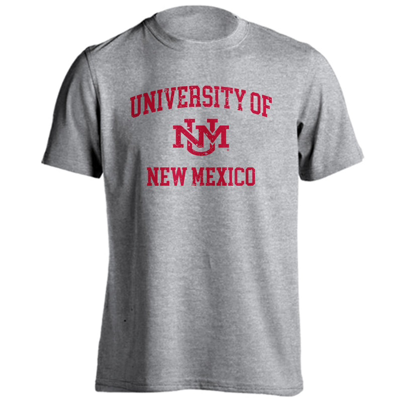 University of New Mexico Lobos Distressed Retro Logo Short Sleeve T-Shirt