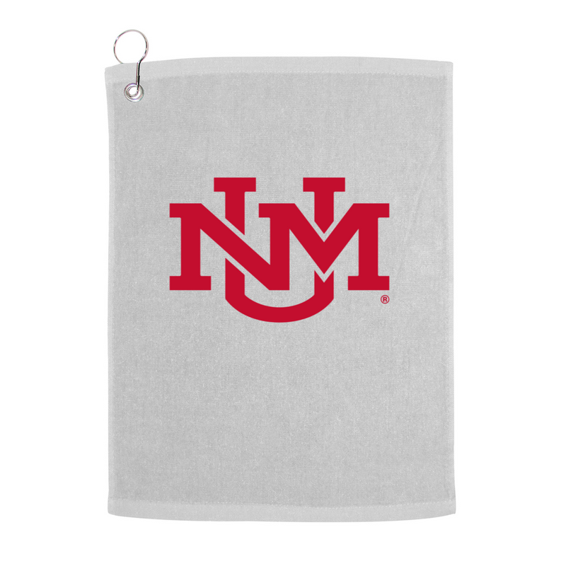 University of New Mexico Lobos UNM Golf Towel With Logo and Text
