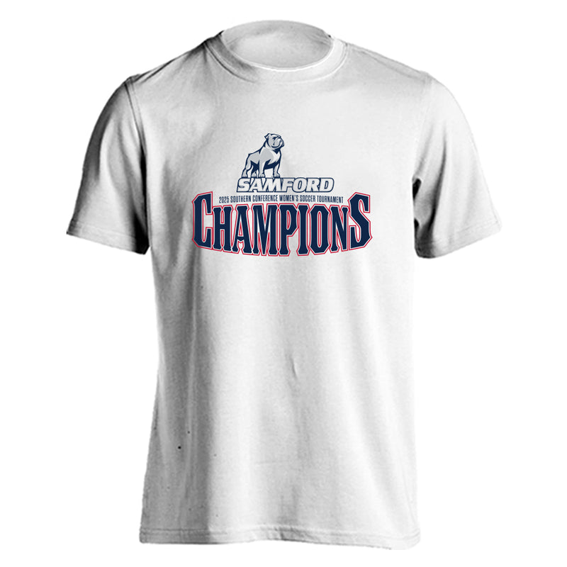 Samford Bulldogs 2025 Women's Soccer Southern Conference Champions Tee