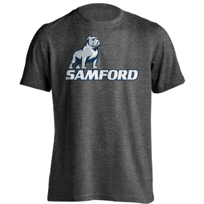 Samford University Bulldogs Block Text with Logo Tee Short Sleeve T-Shirt