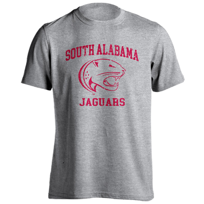 University of South Alabama Jaguars Distressed Retro Logo Short Sleeve T-Shirt