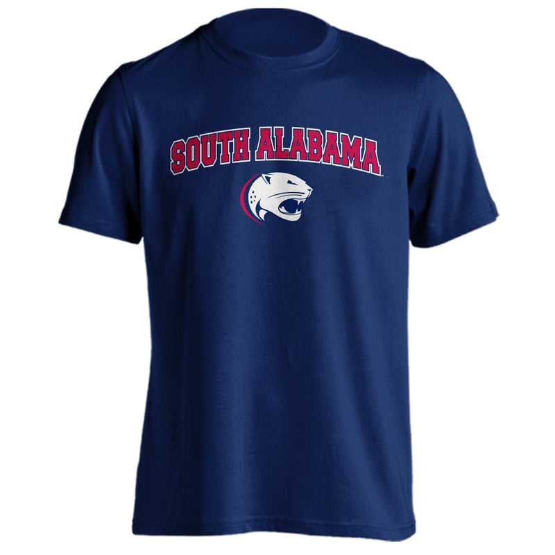 University of South Alabama Jaguars Arched Text With Logo Short Sleeve T-Shirt