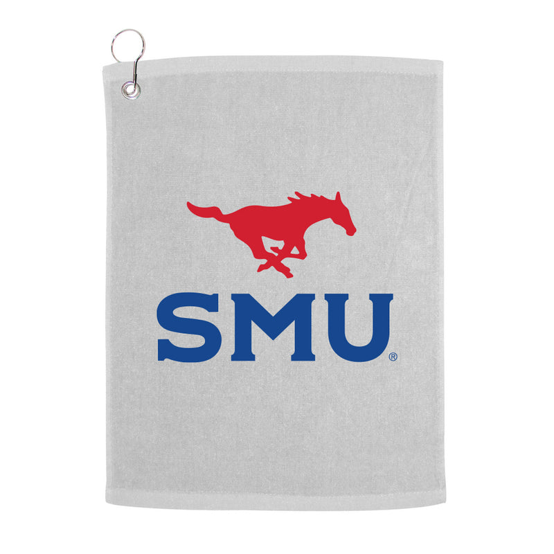 Southern Methodist University Mustangs SMU Golf Towel With Logo and Text