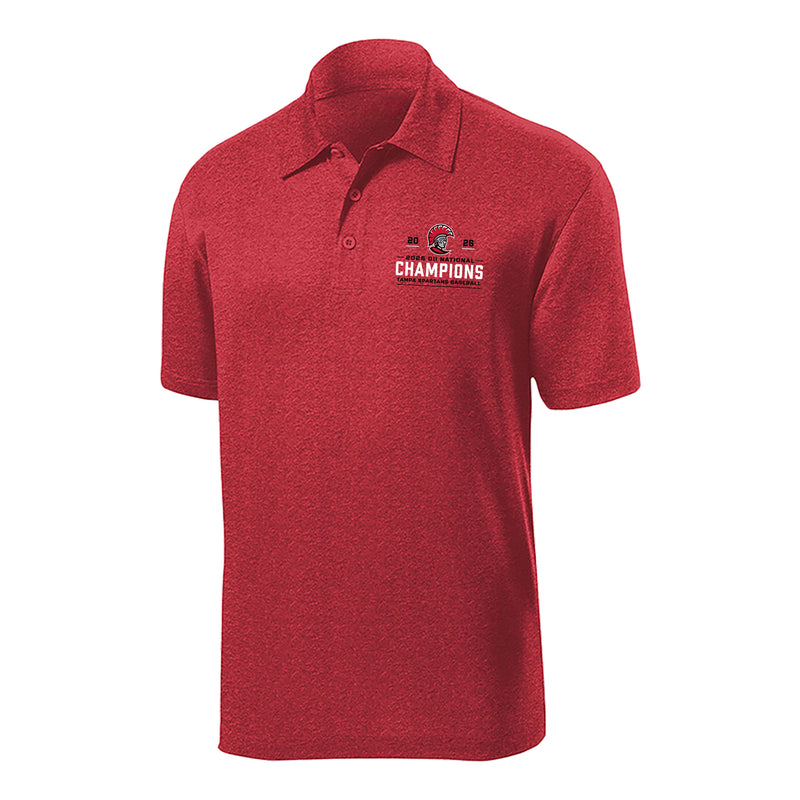 Tampa Spartans Baseball Three-Peat Championship Golf Polo | 2026 NCAA Division II National Champions | 11-Time National Champions Polo