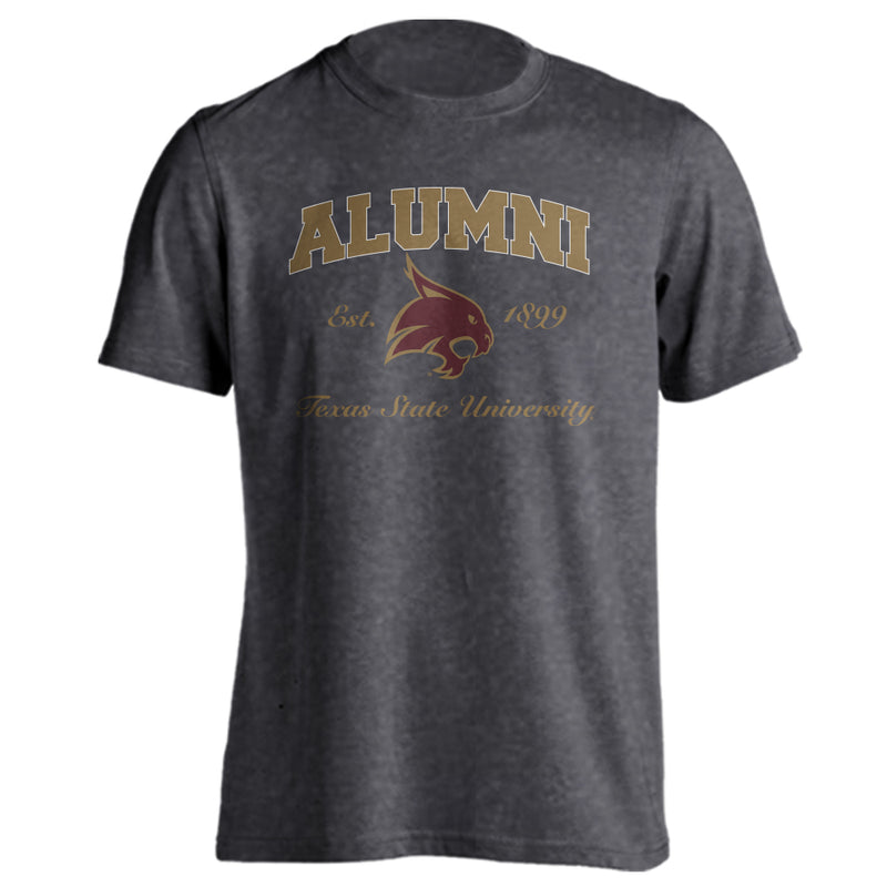 Texas State University Bobcats Alumni Logo Graduate Tee Short Sleeve T-Shirt