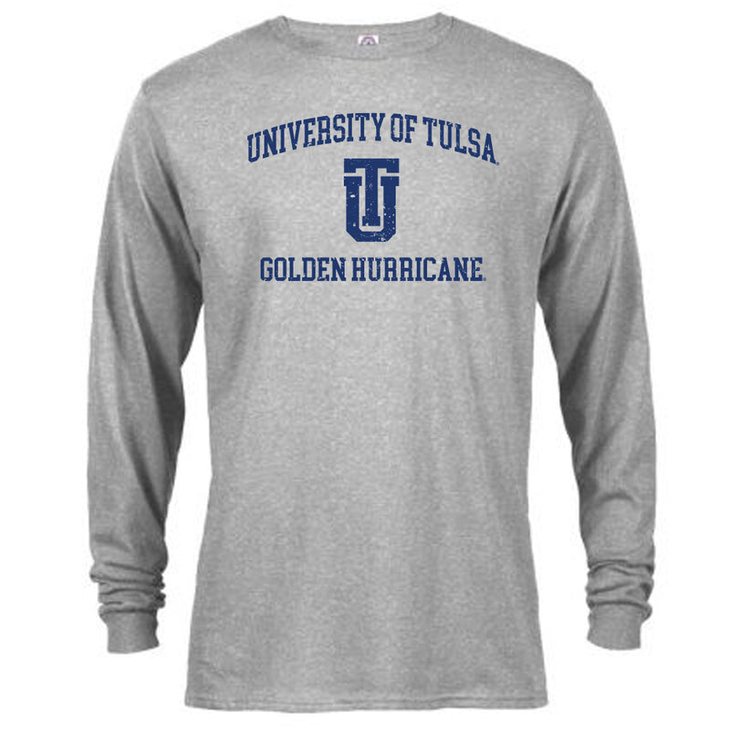 The University of Tulsa Golden Hurricane Retro Distressed Logo Tee Long Sleeve T-Shirt