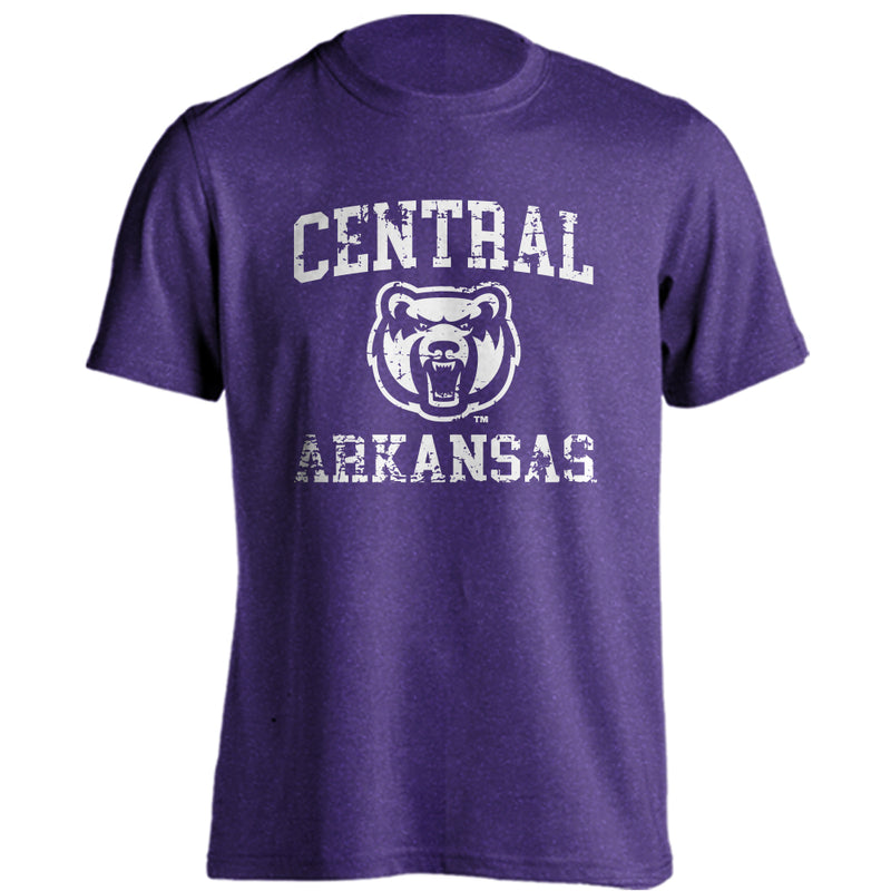 University of Central Arkansas Bears Retro Distressed Logo Short Sleeve T-shirt