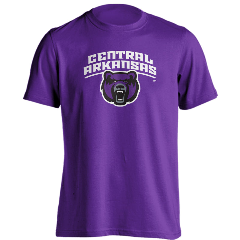 University of Central Arkansas Bears Arched Text and Mascot Short Sleeve T-shirt