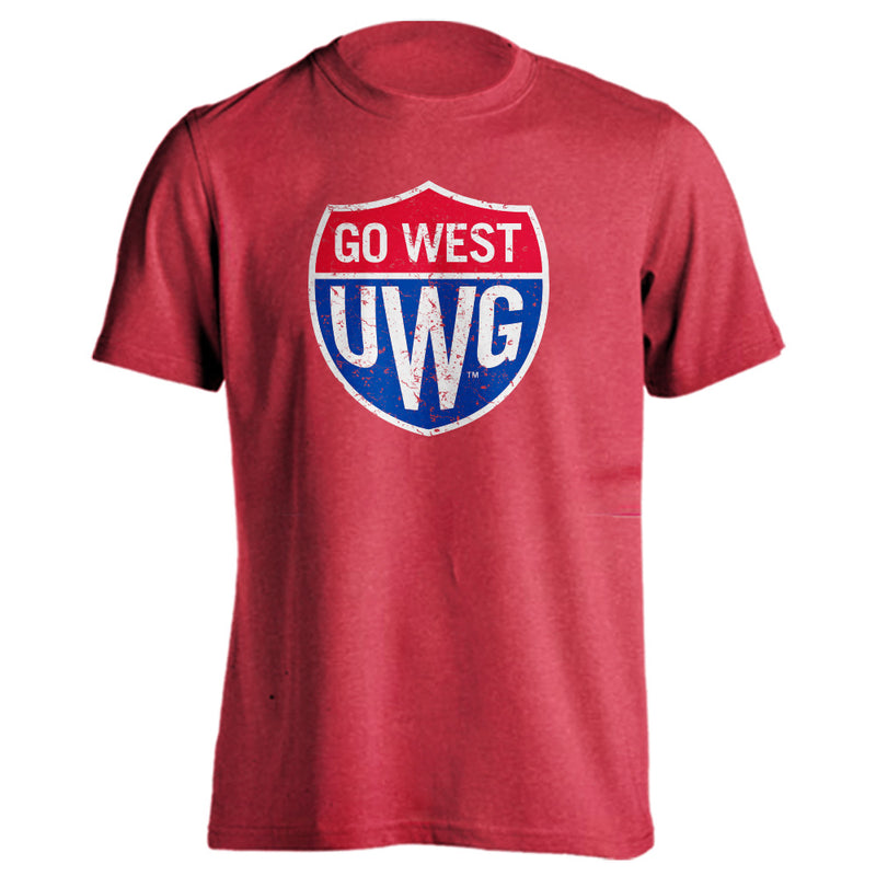 University of West Georgia UWG Wolves Go West Shield Tee Short Sleeve T-Shirt
