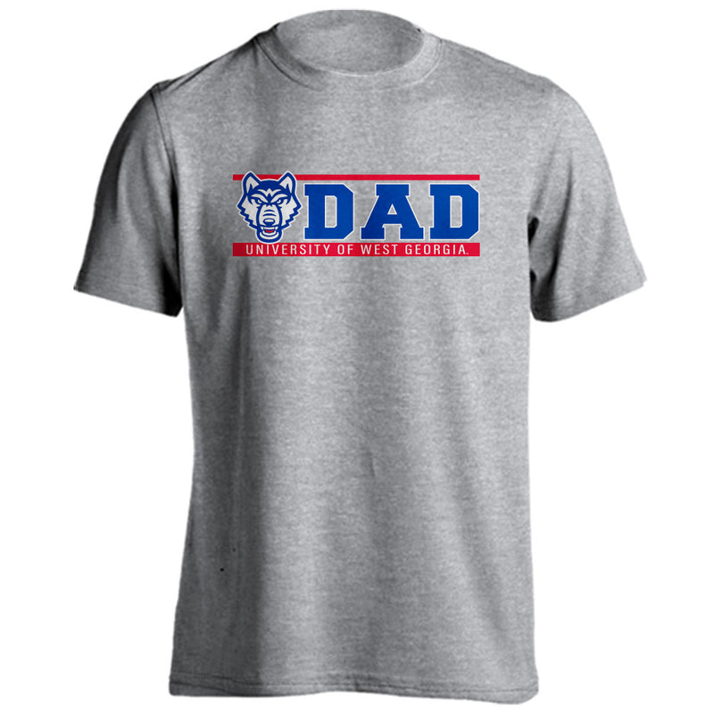 University of West Georgia UWG Wolves Dad Tee Father Parent Short Sleeve T-Shirt