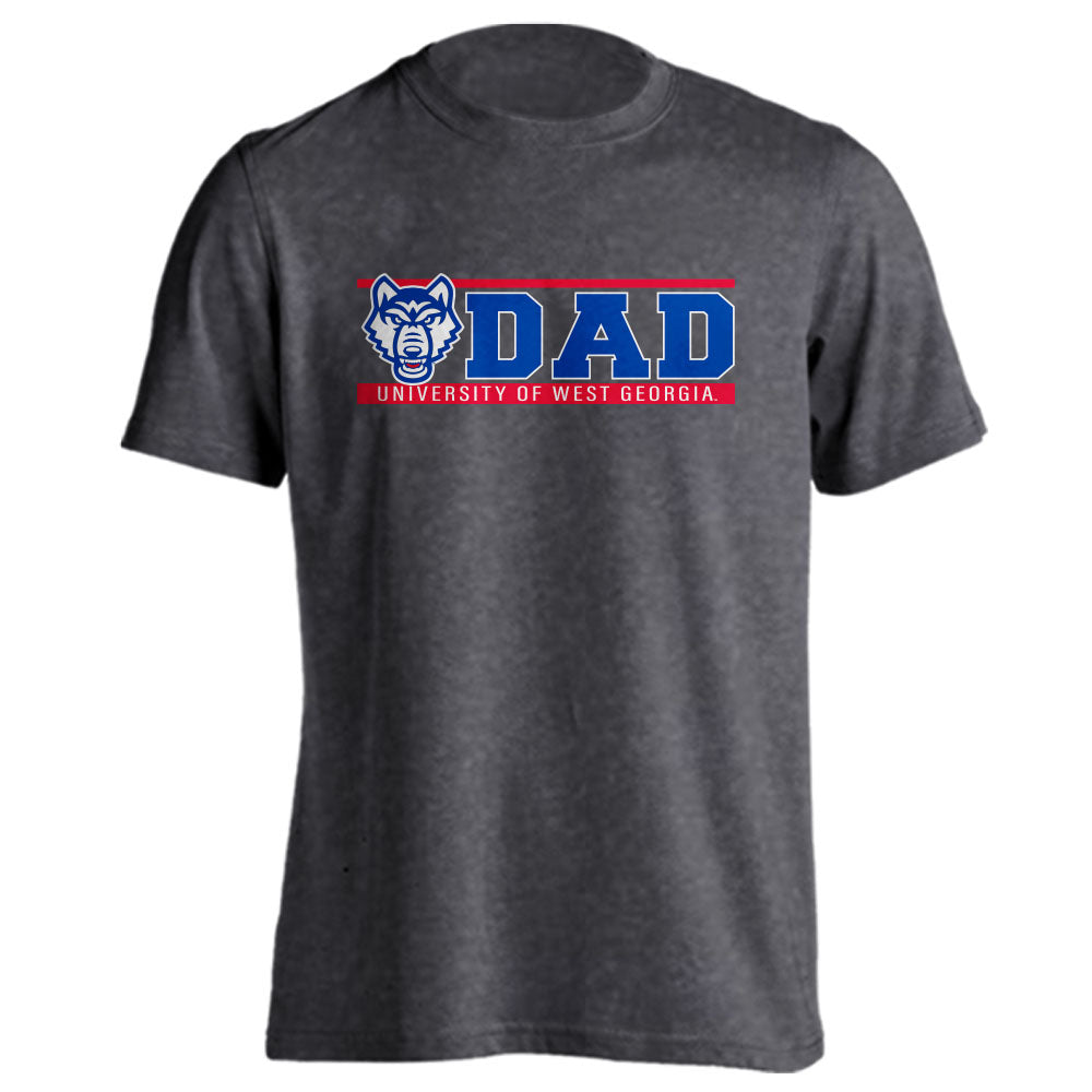 University of West Georgia UWG Wolves Dad Tee Father Parent Short Sleeve  T-Shirt
