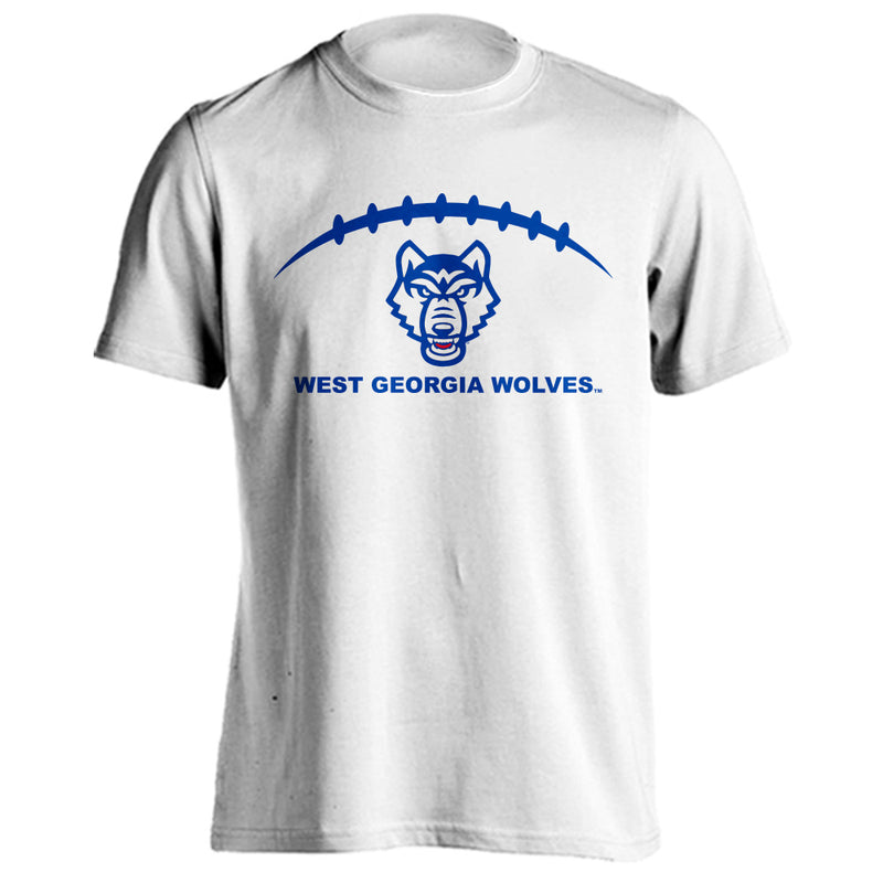 University of West Georgia UWG Wolves Football Laces Out Short Sleeve T-Shirt