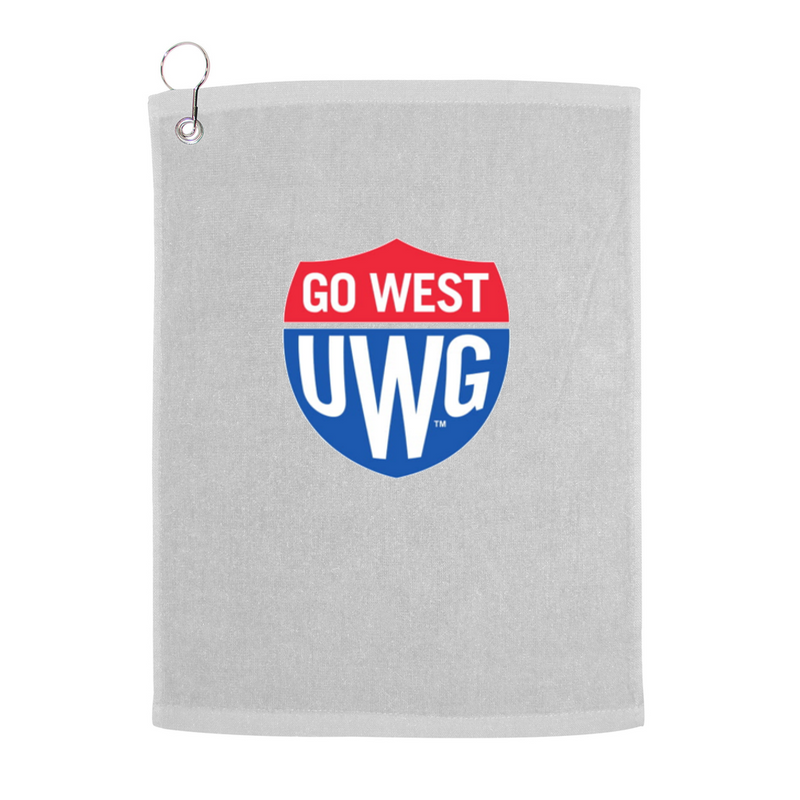 University of West Georgia UWG Wolves Golf Towel With Logo and Text
