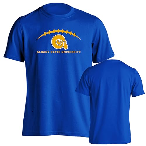 Albany State University Golden Rams Laces Out Football Short Sleeve T-Shirt