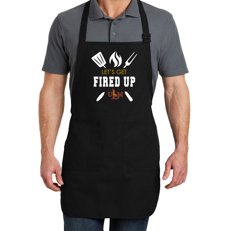 University of Louisiana Monroe Warhawks Text With Mascot Grilling Apron