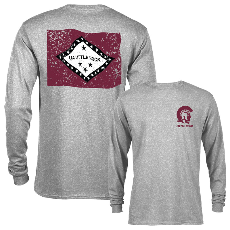 University of Arkansas - Little Rock Trojans Flag Logo Long Sleeve Tee