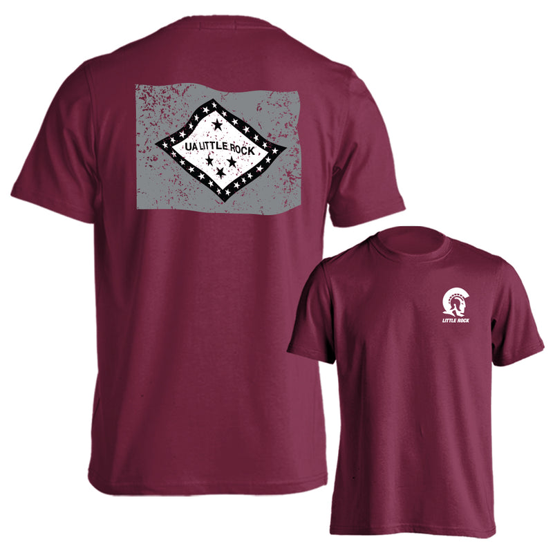 University of Arkansas - Little Rock Trojans Flag Logo Short Sleeve Tee