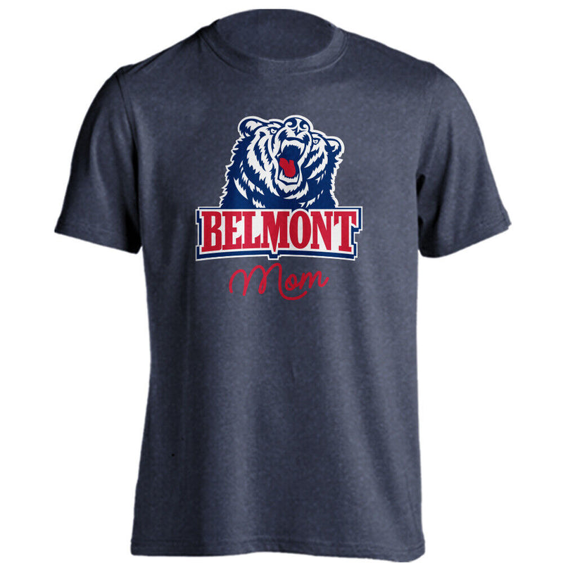 Belmont University Bruins Mom Logo Tee Short Sleeve Mother T-Shirt