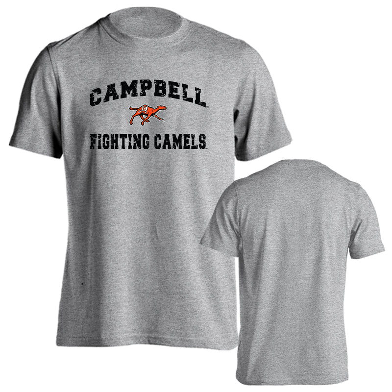 Campbell University Fighting Camels Distressed Retro Design Short Sleeve T-Shirt