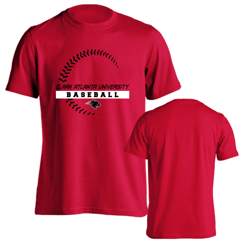 Clark Atlanta University Panthers Baseball Seams Short Sleeve T-Shirt