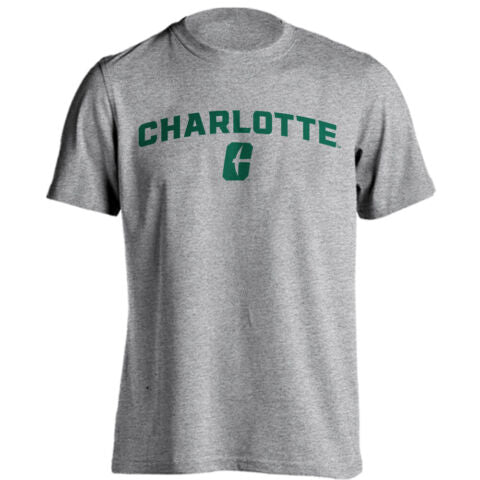 University of North Carolina Charlotte Arch Text Mascot Short Sleeve T-Shirt