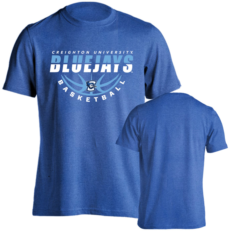 Creighton University Bluejays Basketball Laces Logo Short Sleeve T-shirt Tee