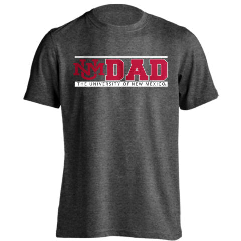 University of New Mexico Lobos UNM Dad Logo Tee Short Sleeve Father T-Shirt