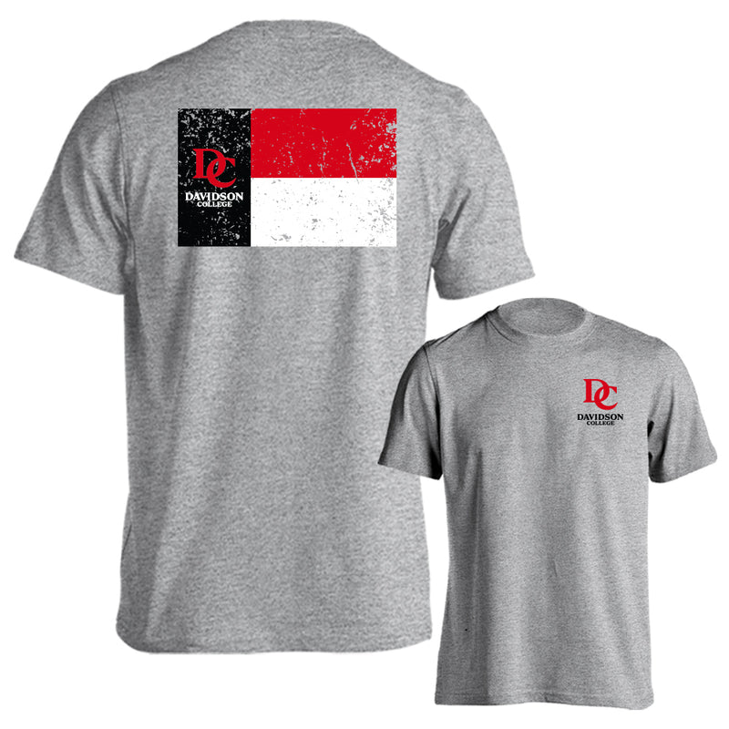 Davidson College Wildcats School Flag Logo Short Sleeve Tee T-Shirt