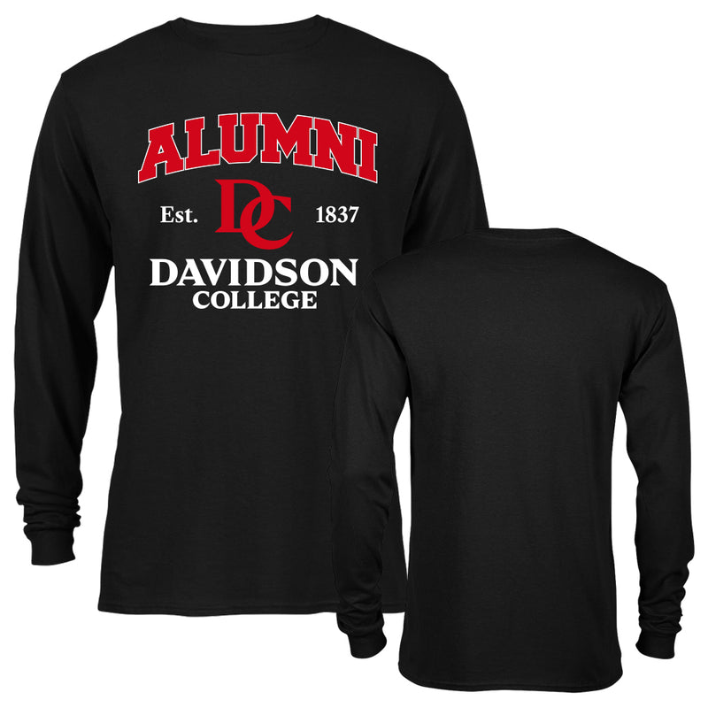 Davidson College Wildcats Alumni Logo Long Sleeve Alum Graduate T-Shirt
