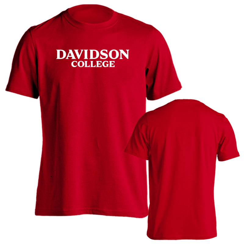 Davidson College Wildcats School Text Basic Wordmark Short Sleeve Tee T-Shirt