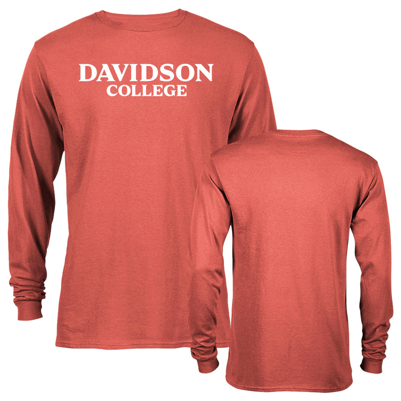 Davidson College Wildcats School Text Basic Wordmark Long Sleeve Tee T-Shirt