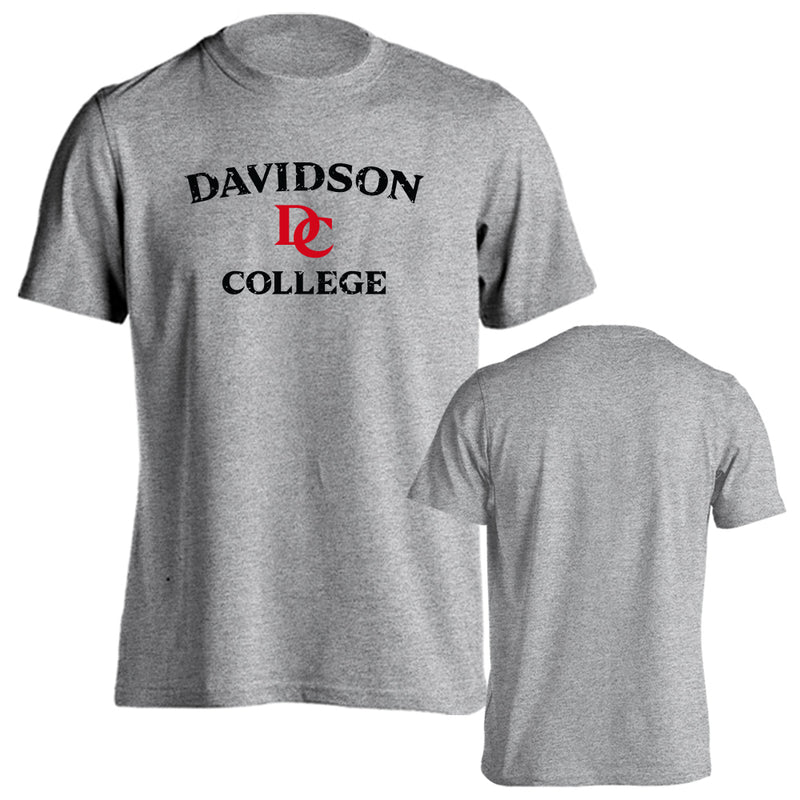 Davidson College Wildcats Retro Distressed School Logo Short Sleeve T-Shirt