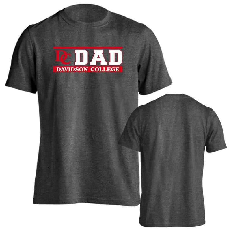 Davidson College Wildcats Dad Logo Tee Short Sleeve Father T-Shirt