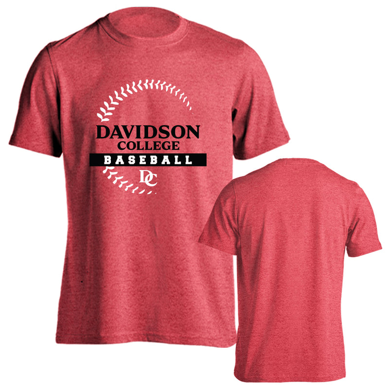 Davidson College Wildcats Baseball Seams Short Sleeve Tee T-Shirt