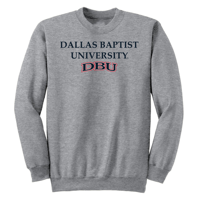 Dallas Baptist Patriots Adult Crewneck Pullover Sweatshirt School Name and Logo