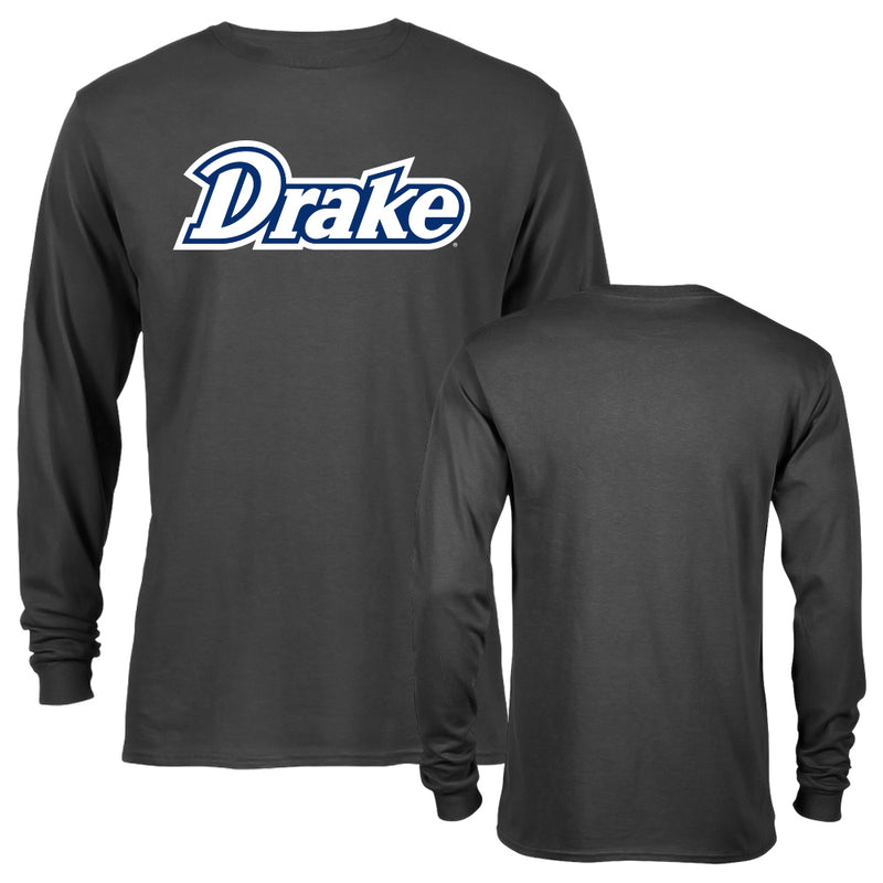 Drake University Bulldogs Arch Text Text Drake Bulldogs Long Sleeve T-shirt Tee