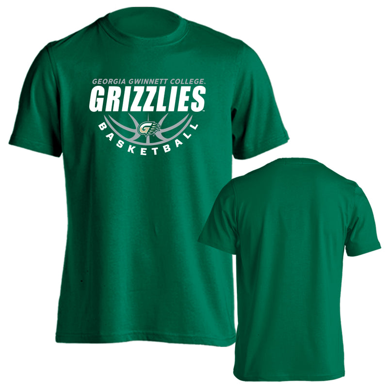 Georgia Gwinnett College Grizzlies Basketball Logo Short Sleeve Bball T-Shirt