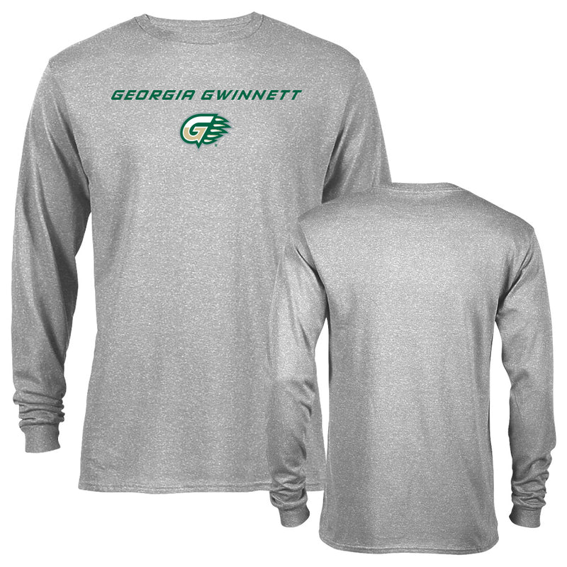 Georgia Gwinnett College Grizzlies Distressed Retro Logo Long Sleeve T-Shirt