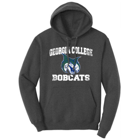 Georgia College and State University GCSU Bobcats Distressed Retro Logo Hoodie