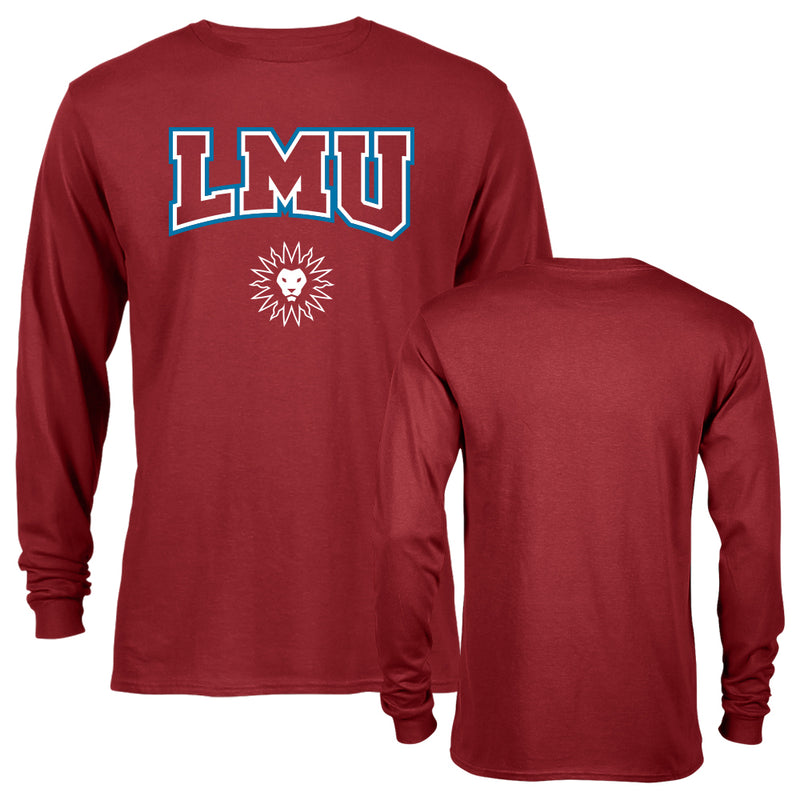 Loyola Marymount University Lions Arched Text with Mascot Long Sleeve T-Shirt