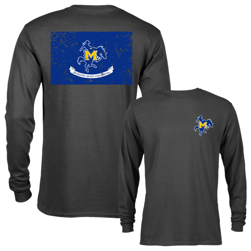 McNeese State University Cowboys School Flag Logo Long Sleeve T-Shirt