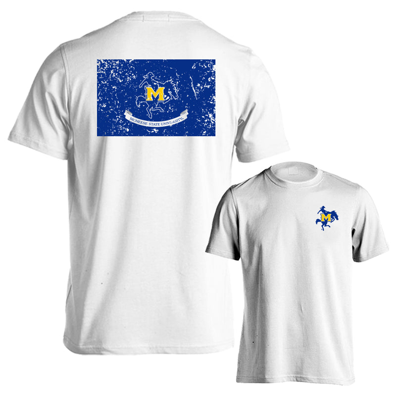 McNeese State University Cowboys School Flag Logo Short Sleeve T-Shirt