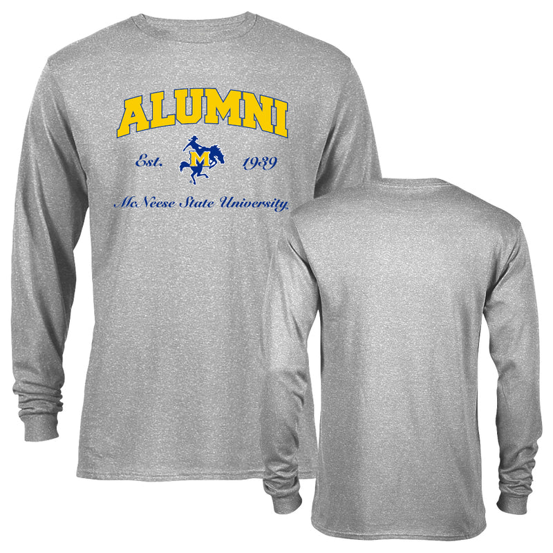 McNeese State University Cowboys Alumni Logo Graduate Long Sleeve T-Shirt