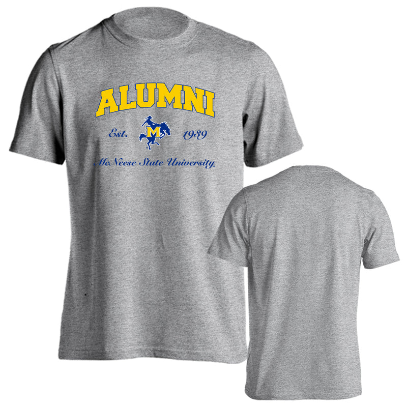 McNeese State University Cowboys Alumni Logo Graduate Short Sleeve T-Shirt