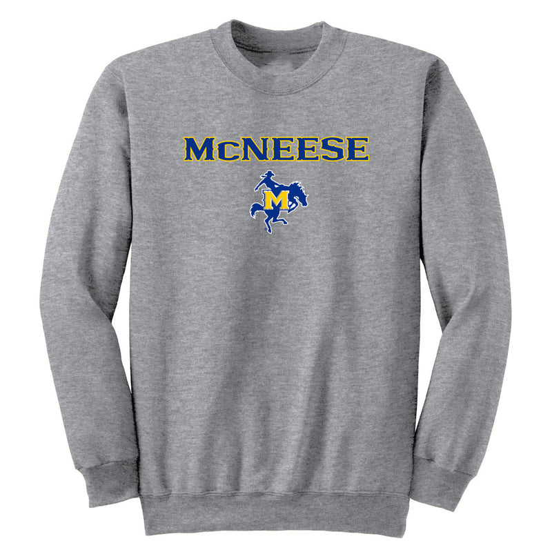 McNeese State University Cowboys Adult Crewneck Sweatshirt School Name and Logo