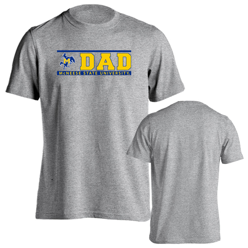 McNeese State University Cowboys Dad Father Logo Short Sleeve T-Shirt