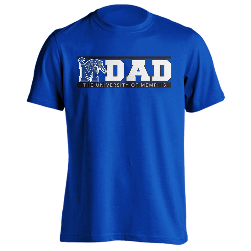 University of Memphis Tiger UM Dad Father Bar Logo Tee Short Sleeve T-Shirt