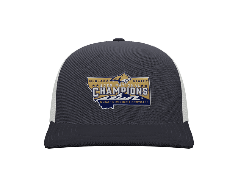 Montana State Bobcats 2025 FCS DI Football National Champions 5-Panel Trucker Hat