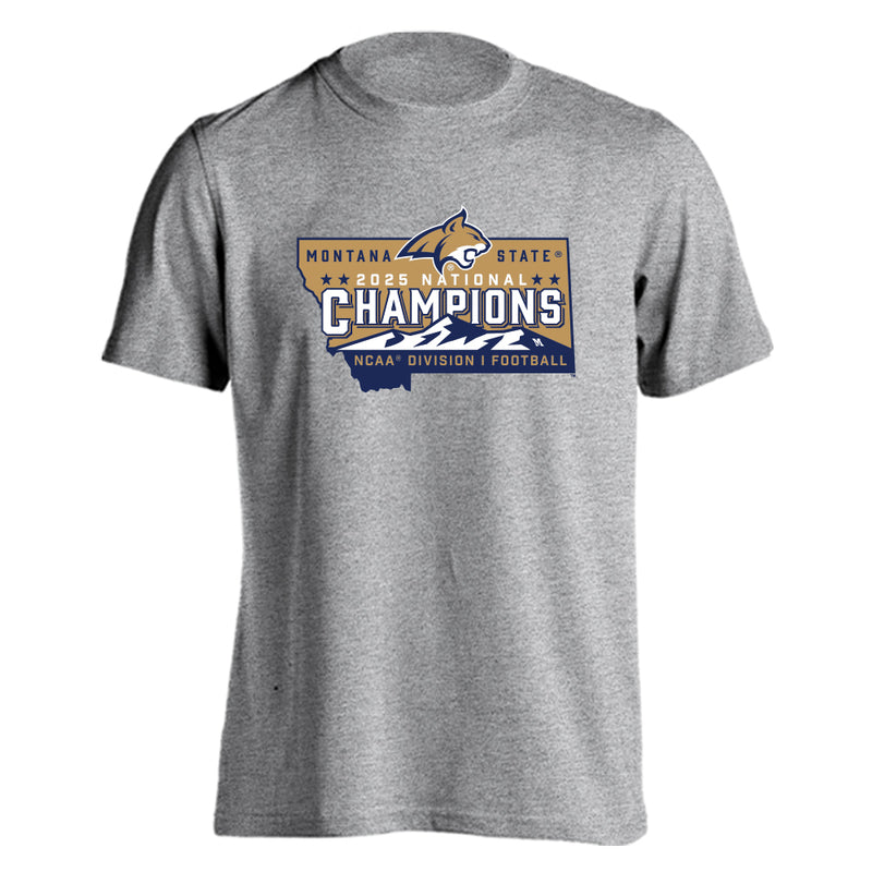 Montana State Bobcats 2025 NCAA DI Football National Champions Officially Licensed Tee