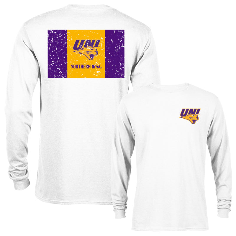 University of Northern Iowa Panthers School Flag Logo Long Sleeve T-Shirt